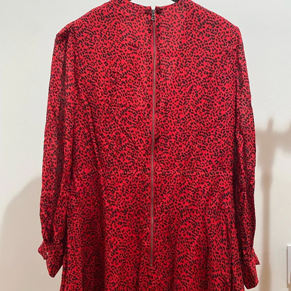 NWT Alice + Olivia Polly Strong Shoulder V Neck Dress Size 14 - Picture 12 of 16